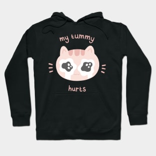 My Tummy Hurts Sad Cat Hoodie